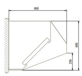 Campana Mural Serie 80 1000x800x680 mm.